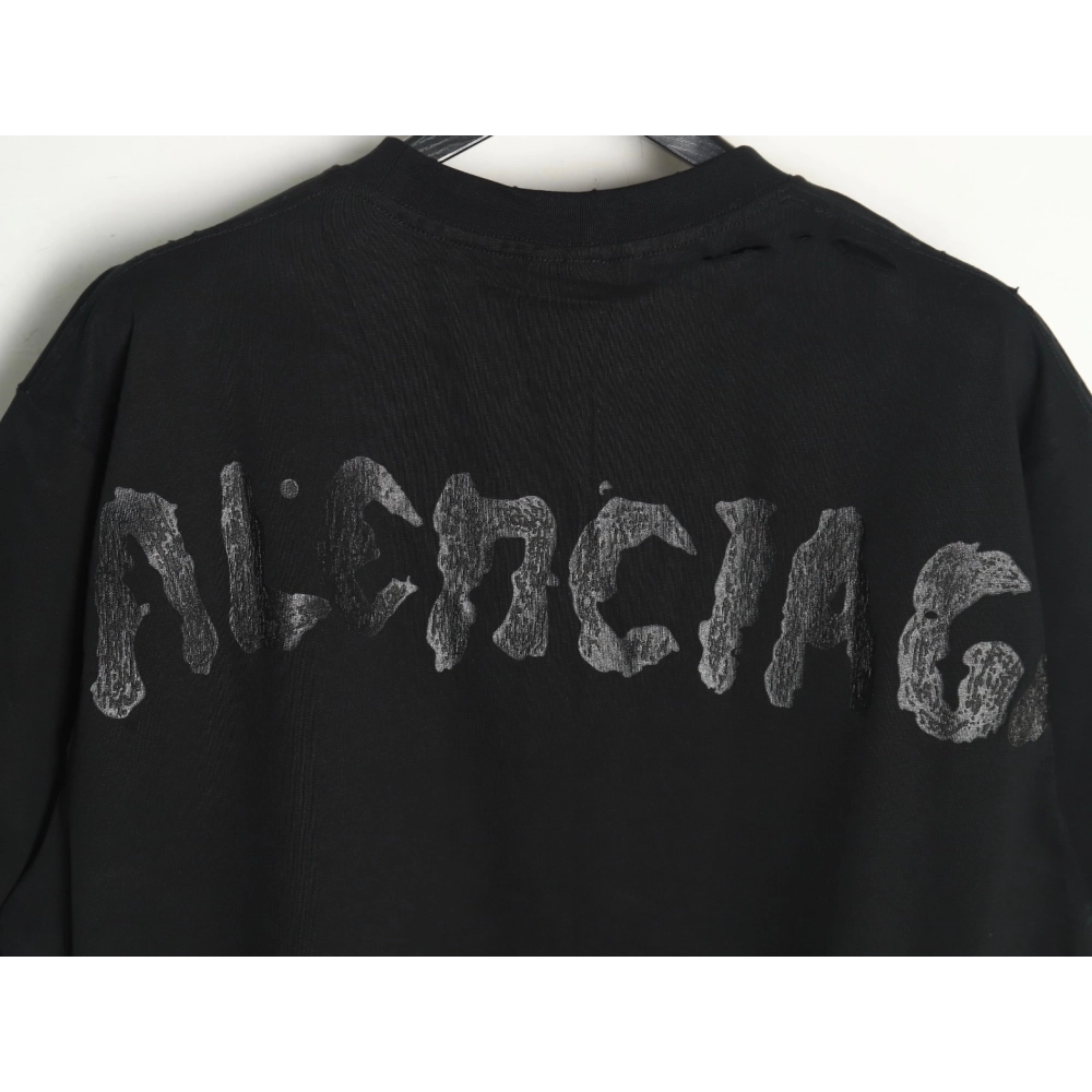 Balenciaga back offset printed shortsleeved Tshirt,Balenciaga T Shirt,Tshirt,APPAREL