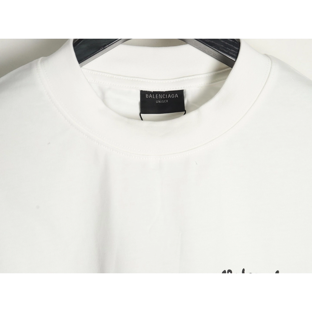 Balenciaga Graffiti Small Letters Print Short Sleeve Tshirt,Balenciaga T Shirt,Tshirt,APPAREL