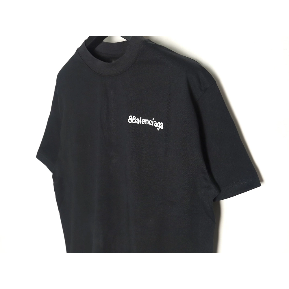 Balenciaga Graffiti Small Letters Print Short Sleeve Tshirt,Balenciaga T Shirt,Tshirt,APPAREL