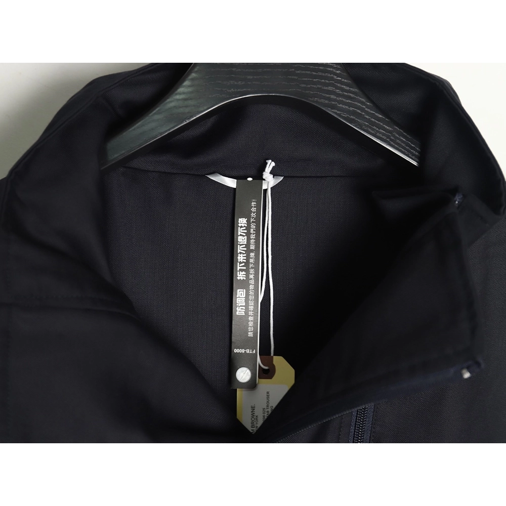 Thom Browne yarndyed fourbar zipup trench coat,Thom Browne Jacket,Jacket,APPAREL