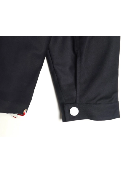 Thom Browne yarndyed fourbar zipup trench coat,Thom Browne Jacket,Jacket,APPAREL