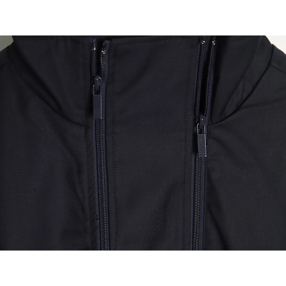 Thom Browne yarndyed fourbar zipup trench coat,Thom Browne Jacket,Jacket,APPAREL