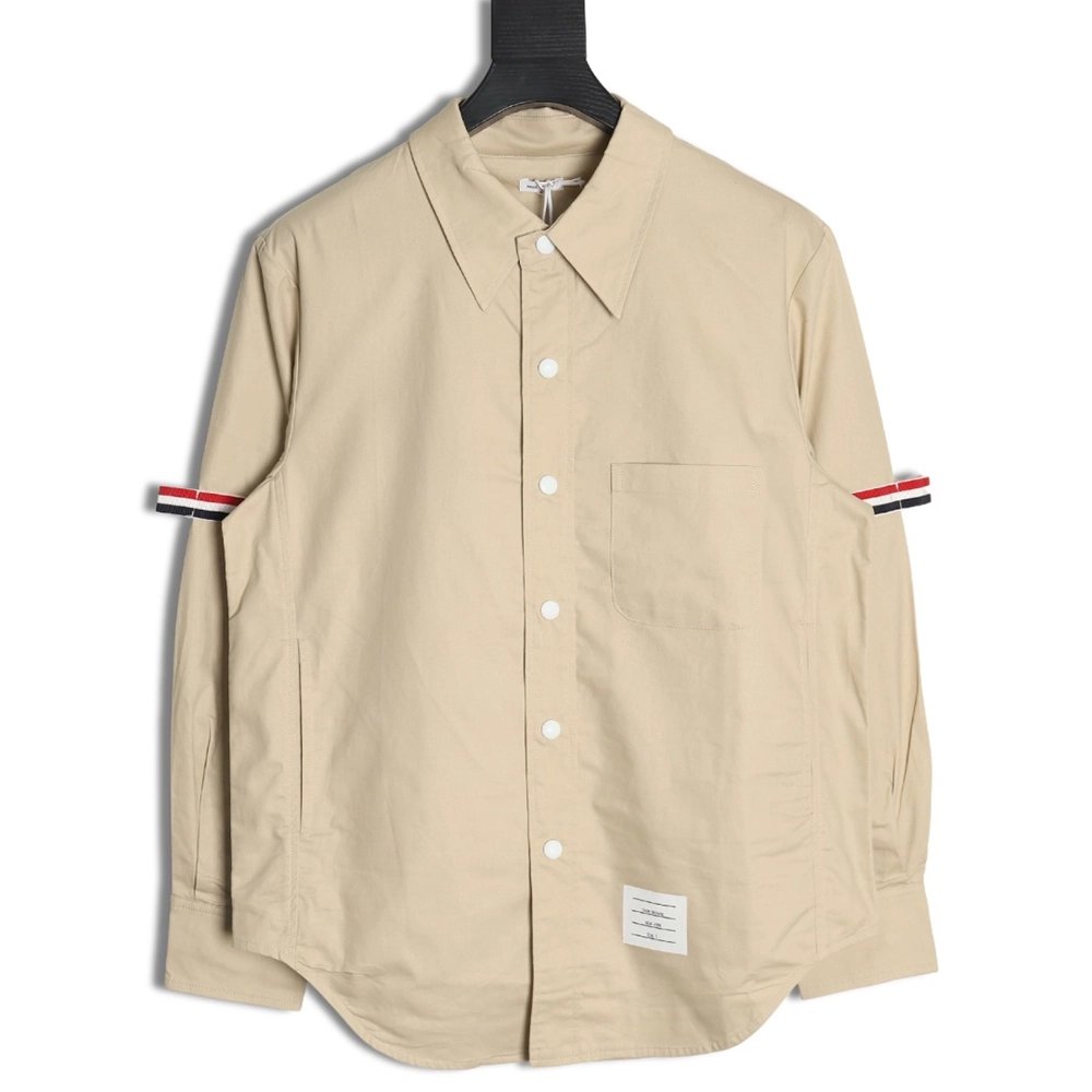 Thom Browne Double Sleeve Web Jacket Shirt,Thom Browne Shirt,Shirt,APPAREL