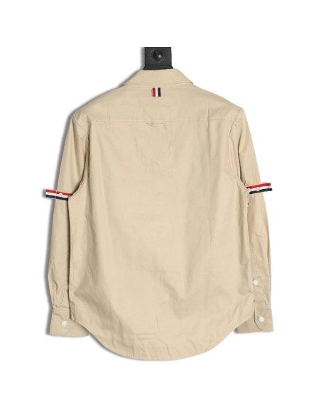 Thom Browne Double Sleeve Web Jacket Shirt,Thom Browne Shirt,Shirt,APPAREL