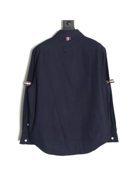 Thom Browne Double Sleeve Web Jacket Shirt,Thom Browne Shirt,Shirt,APPAREL