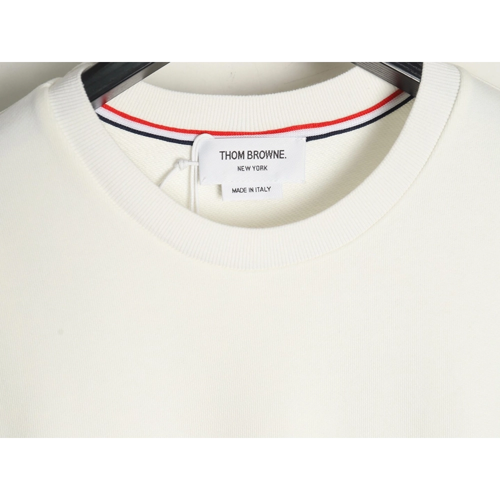 Thom Browne FourBar YarnDyed Crew Neck Sweatshirt,Thom Browne Sweatshirt,Sweatshirt,APPAREL