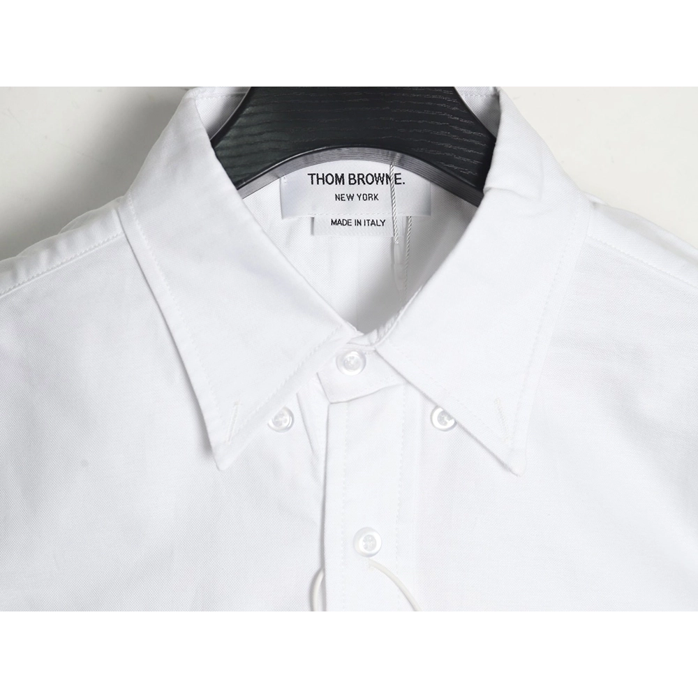 Thom Browne FourBar Embroidery Long Sleeve Shirt,Thom Browne Shirt,Shirt,APPAREL