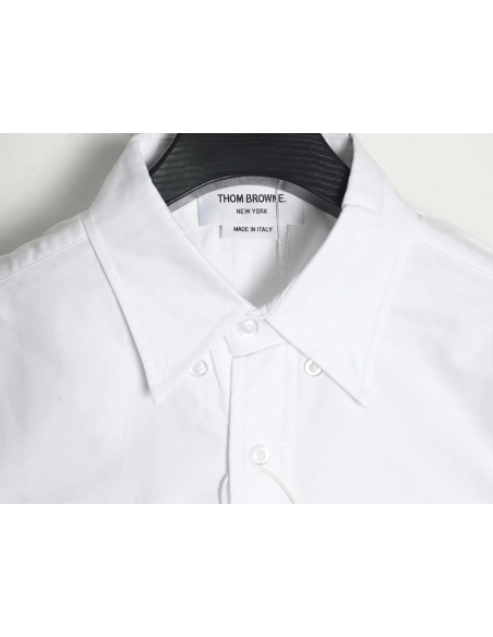 Thom Browne FourBar Embroidery Long Sleeve Shirt,Thom Browne Shirt,Shirt,APPAREL