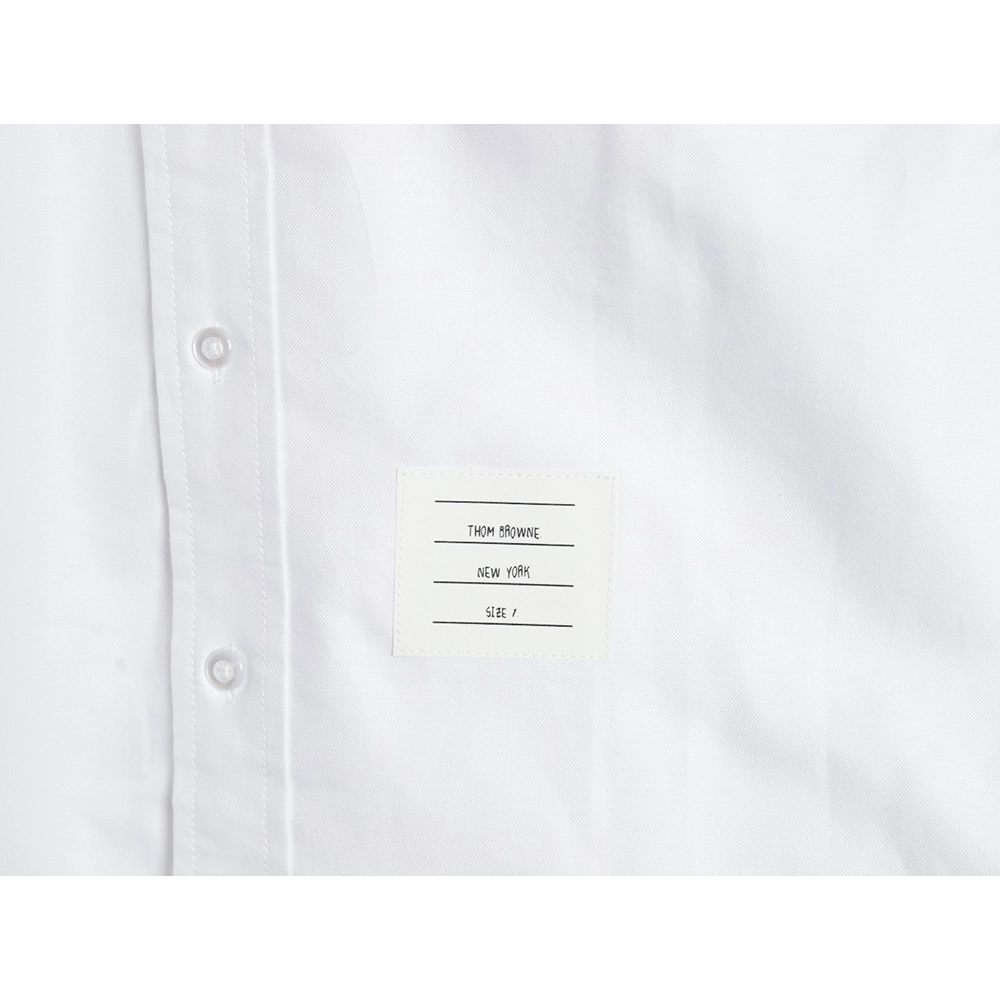 Thom Browne FourBar Embroidery Long Sleeve Shirt,Thom Browne Shirt,Shirt,APPAREL