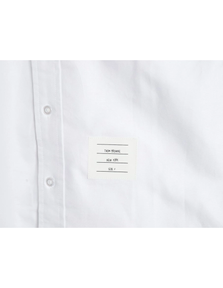 Thom Browne FourBar Embroidery Long Sleeve Shirt,Thom Browne Shirt,Shirt,APPAREL