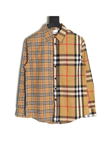 Burberry Double Brushed Striped Check Classic Shirt,Burberry Shirt,Shirt,APPAREL