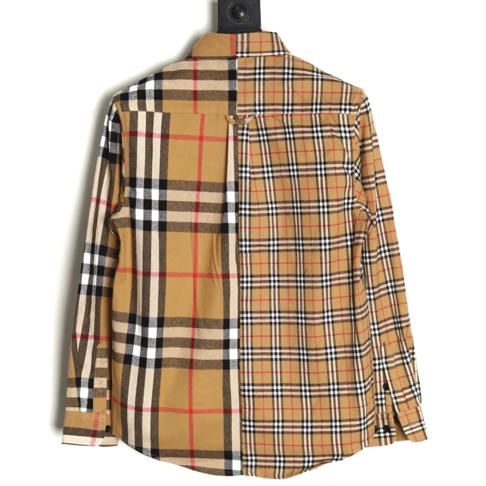 Burberry Double Brushed Striped Check Classic Shirt,Burberry Shirt,Shirt,APPAREL