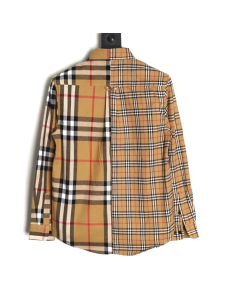 Burberry Double Brushed Striped Check Classic Shirt,Burberry Shirt,Shirt,APPAREL