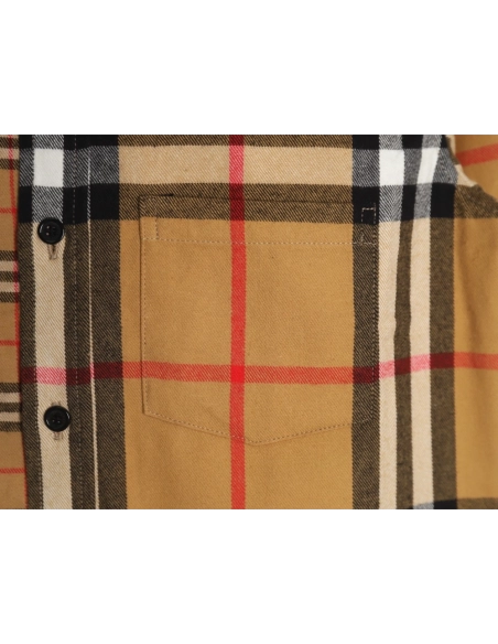 Burberry Double Brushed Striped Check Classic Shirt,Burberry Shirt,Shirt,APPAREL