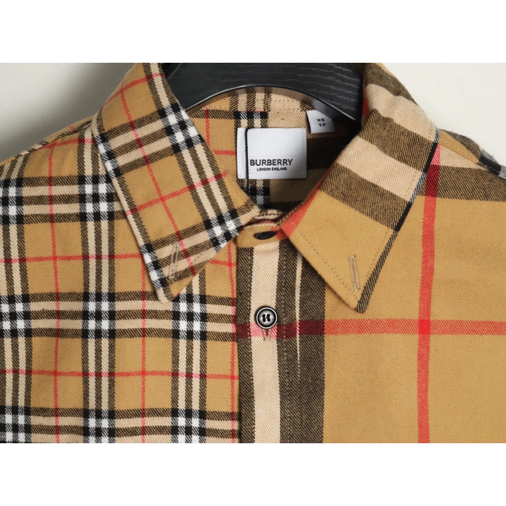 Burberry Double Brushed Striped Check Classic Shirt,Burberry Shirt,Shirt,APPAREL