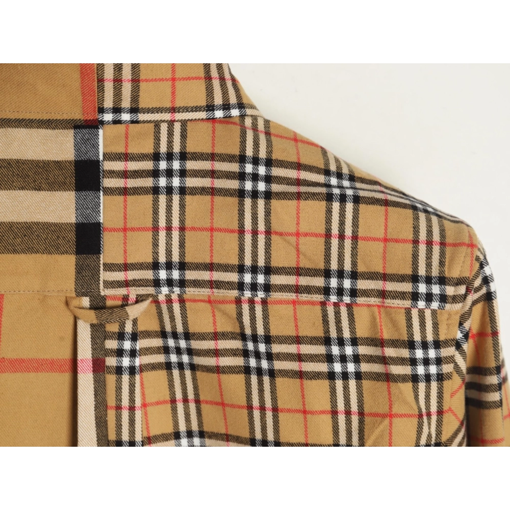 Burberry Double Brushed Striped Check Classic Shirt,Burberry Shirt,Shirt,APPAREL