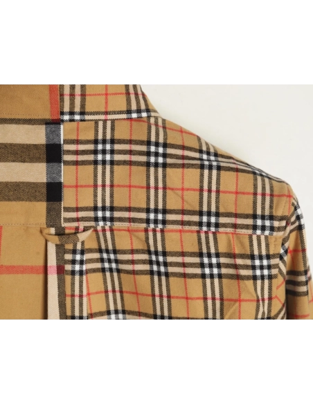 Burberry Double Brushed Striped Check Classic Shirt,Burberry Shirt,Shirt,APPAREL