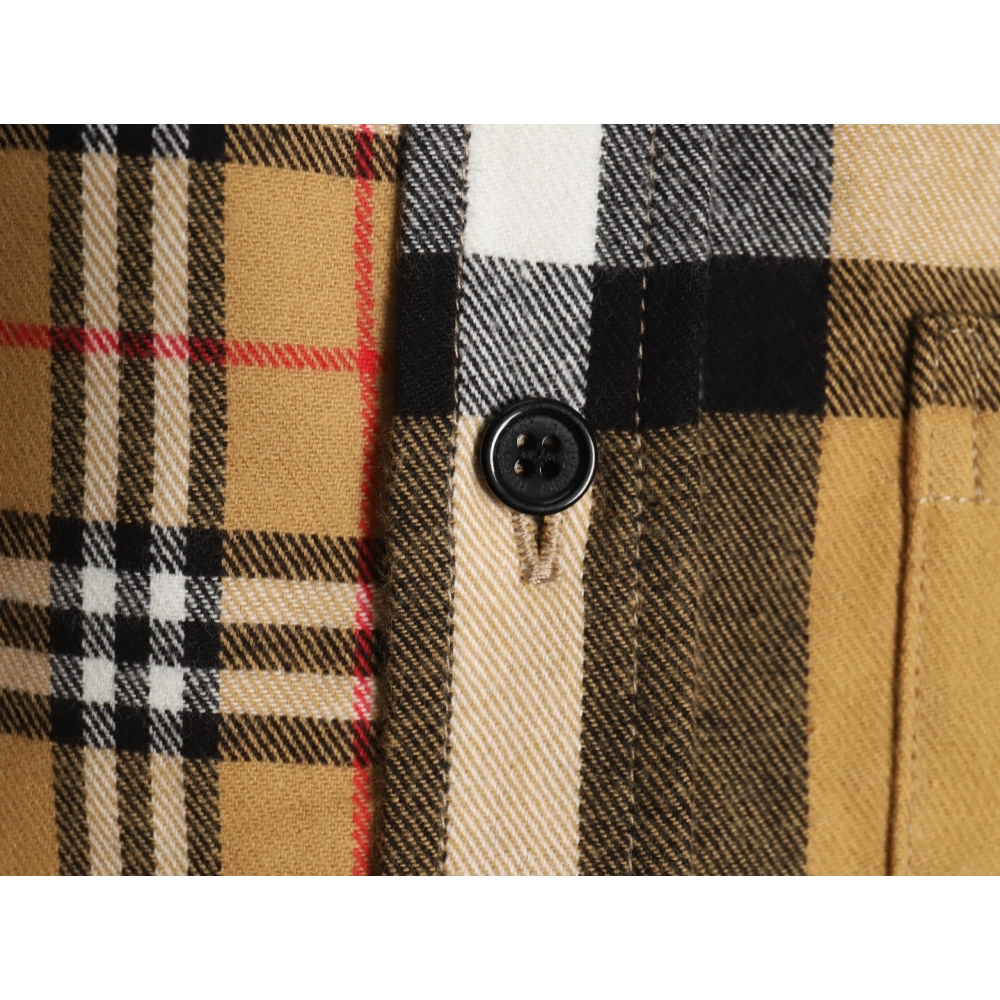 Burberry Double Brushed Striped Check Classic Shirt,Burberry Shirt,Shirt,APPAREL