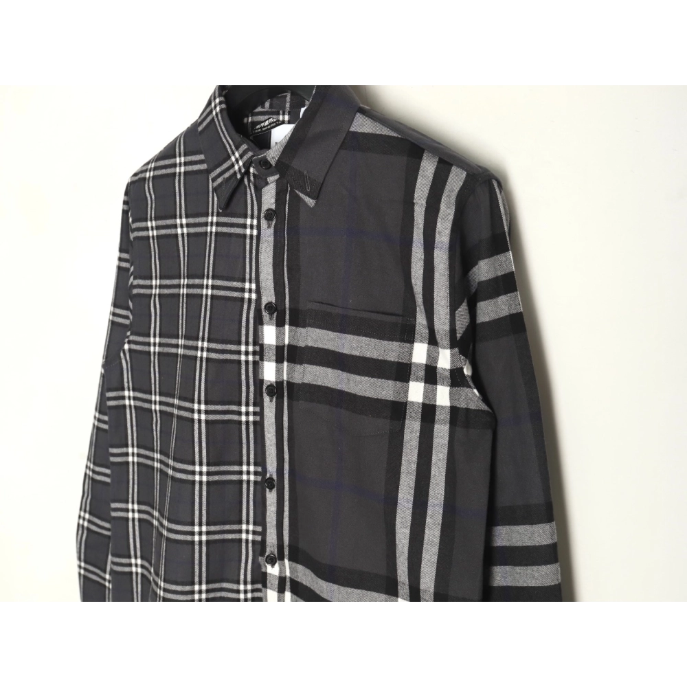 Burberry Double Brushed Striped Check Classic Shirt,Burberry Shirt,Shirt,APPAREL