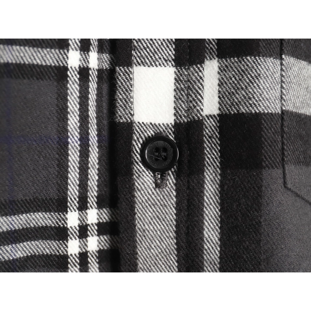 Burberry Double Brushed Striped Check Classic Shirt,Burberry Shirt,Shirt,APPAREL