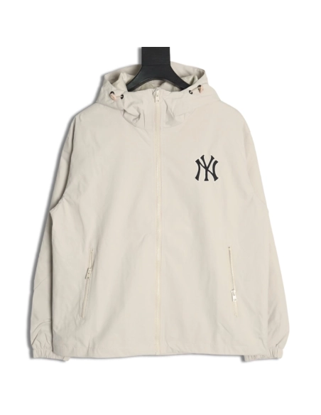MLB Embroidered Hooded Jacket,Burberry Jacket,Jacket,APPAREL