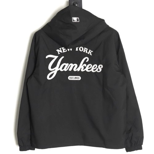 MLB Embroidered Hooded Jacket,Burberry Jacket,Jacket,APPAREL