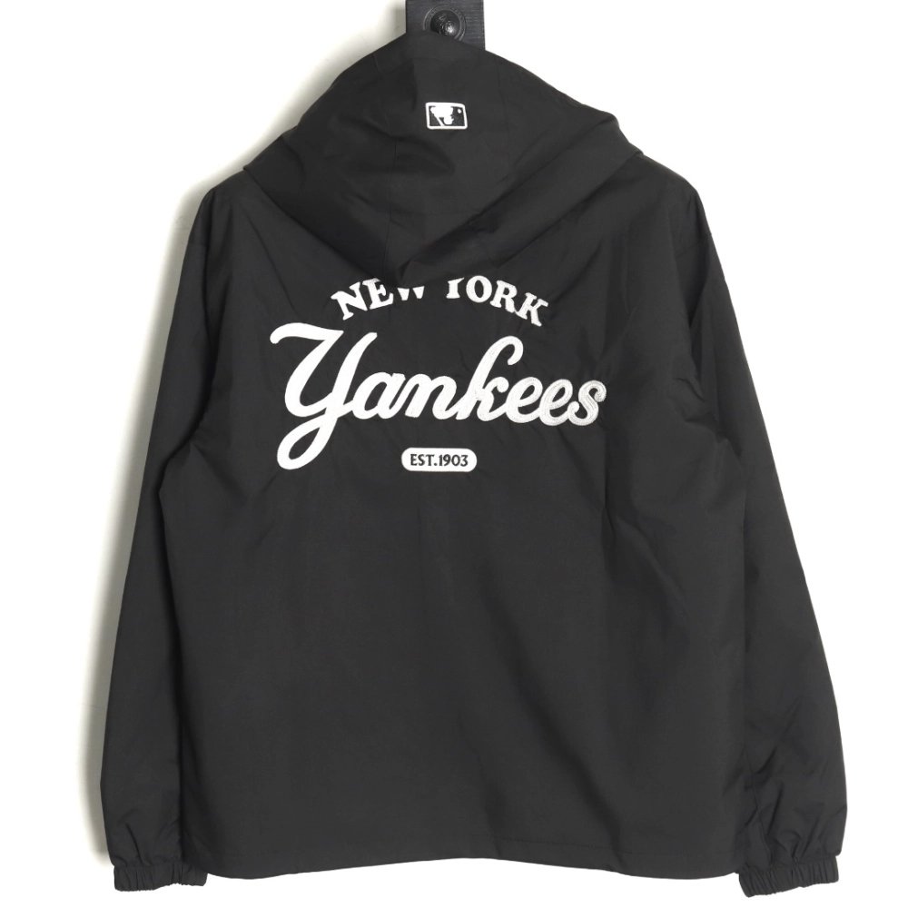 MLB Embroidered Hooded Jacket,Burberry Jacket,Jacket,APPAREL