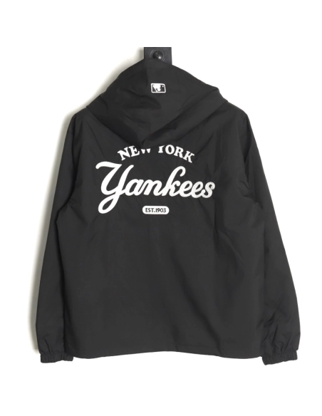 MLB Embroidered Hooded Jacket,Burberry Jacket,Jacket,APPAREL