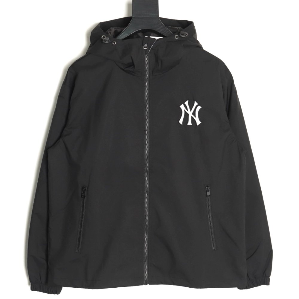 MLB Embroidered Hooded Jacket,Burberry Jacket,Jacket,APPAREL