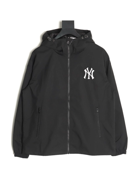 MLB Embroidered Hooded Jacket,Burberry Jacket,Jacket,APPAREL