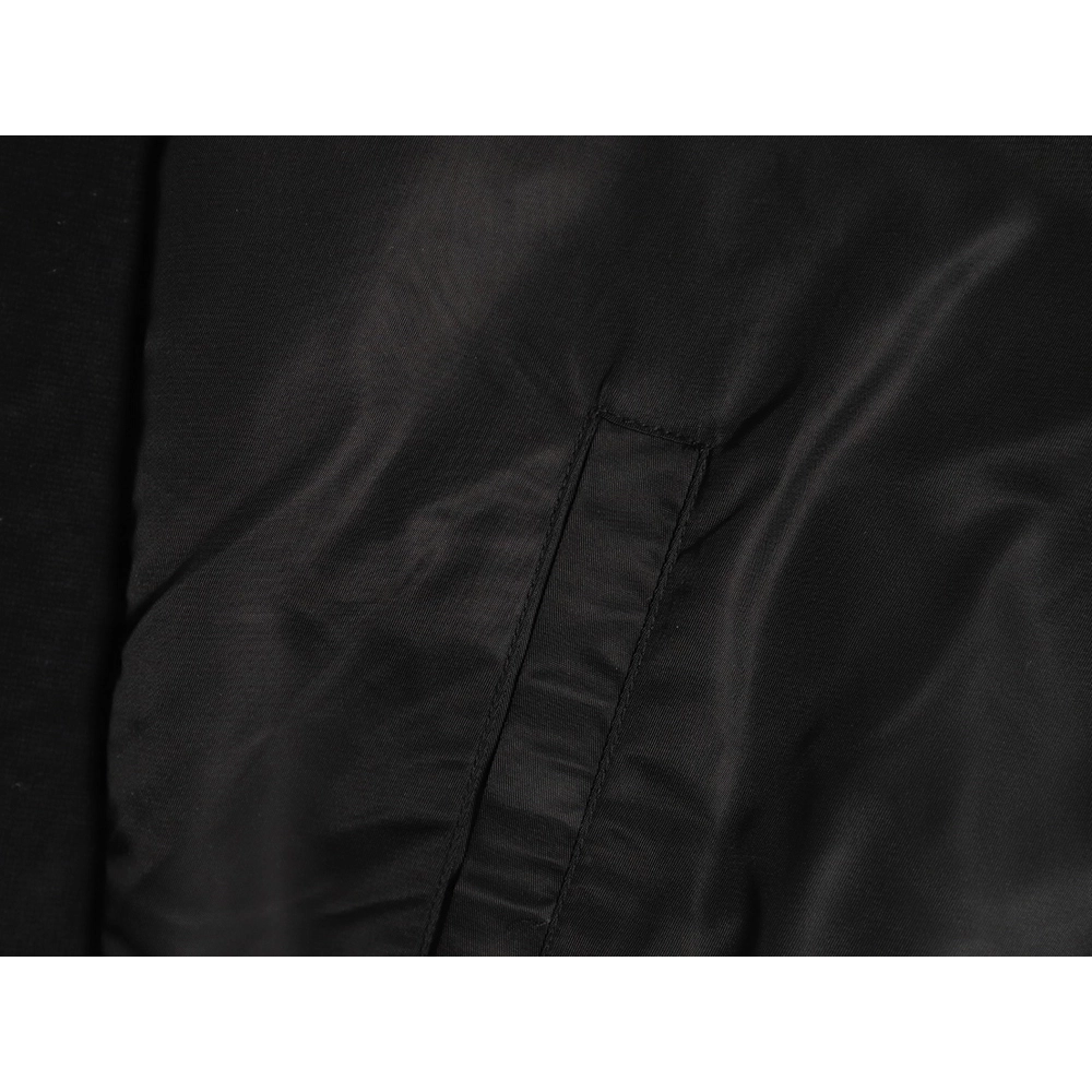 Prada inverted triangle logo nylon splicing wool jacket,Prada Jacket,Jacket,APPAREL