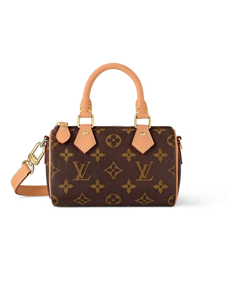 Louis Vuitton Nano Speedy Bags M81085 16X10X7.6cm,Louis Vuitton Bags,BAGS