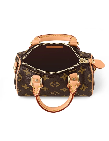 Louis Vuitton Nano Speedy Bags M81085 16X10X7.6cm,Louis Vuitton Bags,BAGS