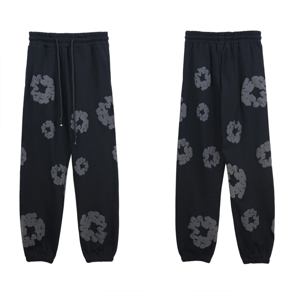 Denim Tears Cotton Wreath Sweatpants Black Monochrome,Denim Tears
