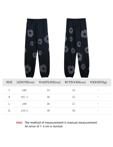 Denim Tears Cotton Wreath Sweatpants Black Monochrome,Denim Tears