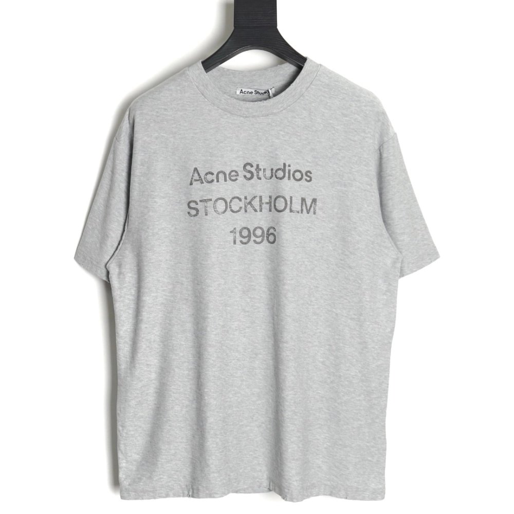 Acne Studios Gradient Mottled 1996 Lettering Print Short Sleeve T-shirt,Acne Studios