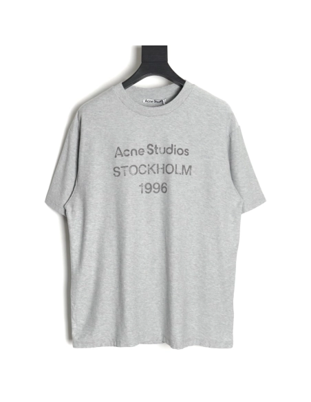 Acne Studios Gradient Mottled 1996 Lettering Print Short Sleeve T-shirt,Acne Studios