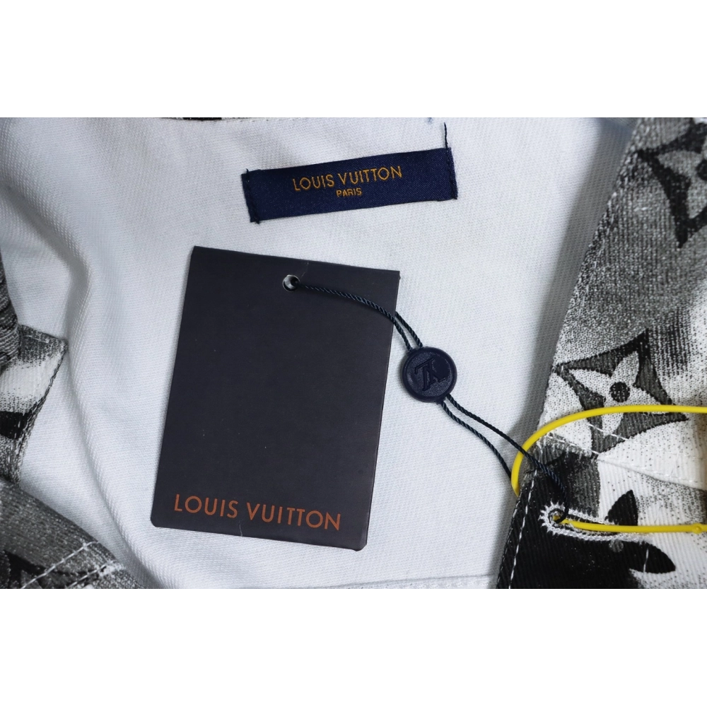 LouisVuitton ink camouflage monogram full print denim jacket,Louis Vuitton
