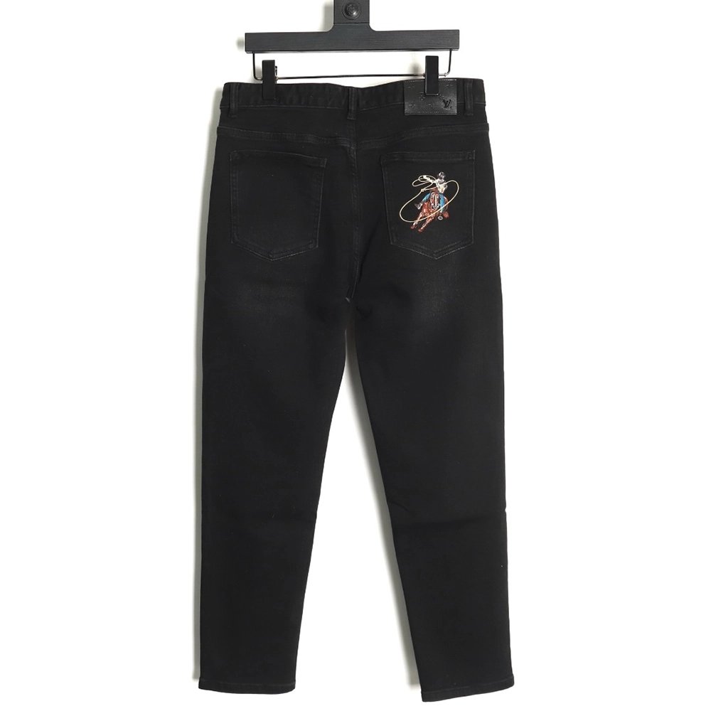 Louis Vuitton Pocket Western Denim Pants,Louis Vuitton