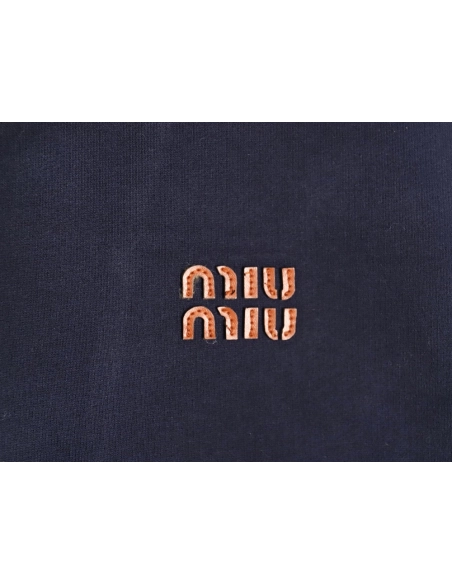 Miu Miu embroidered logo air cotton zip-up jacket,Miu Miu