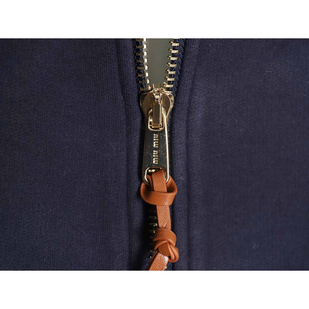 Miu Miu embroidered logo air cotton zip-up jacket,Miu Miu