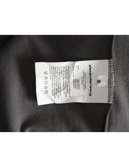 Alexander Wang 3D embossed glitter logo long-sleeved T-shirt,Alexander Wang