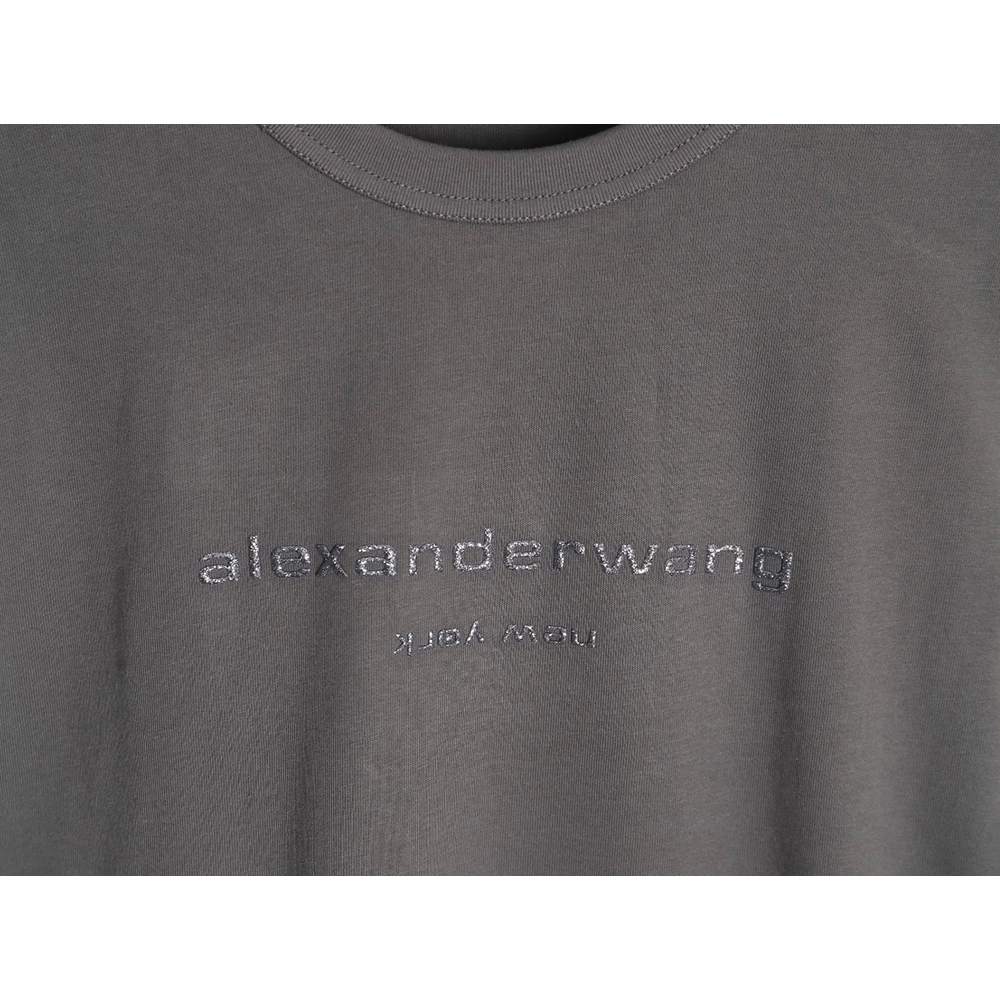 Alexander Wang 3D embossed glitter logo long-sleeved T-shirt,Alexander Wang