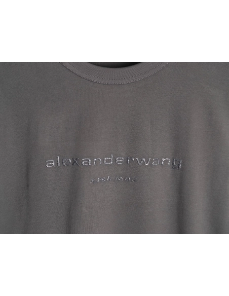 Alexander Wang 3D embossed glitter logo long-sleeved T-shirt,Alexander Wang