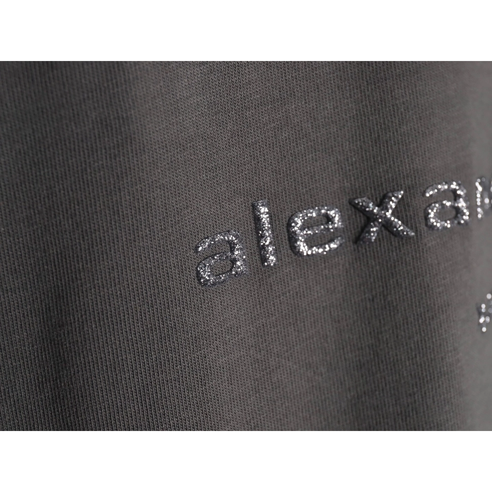 Alexander Wang 3D embossed glitter logo long-sleeved T-shirt,Alexander Wang