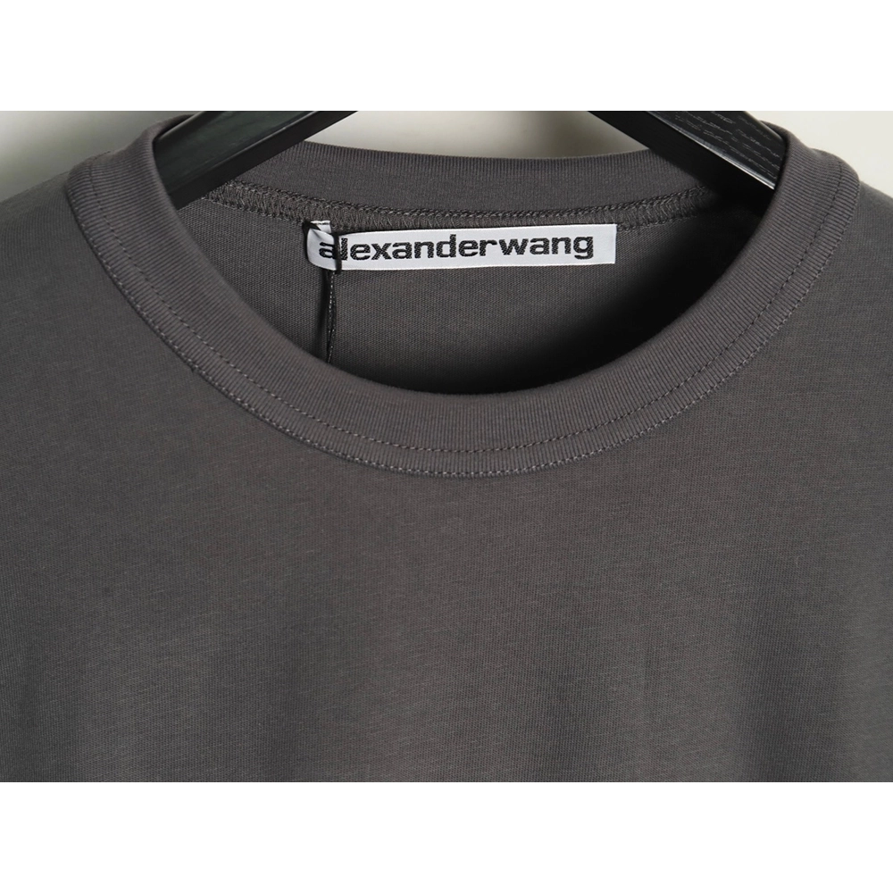 Alexander Wang 3D embossed glitter logo long-sleeved T-shirt,Alexander Wang