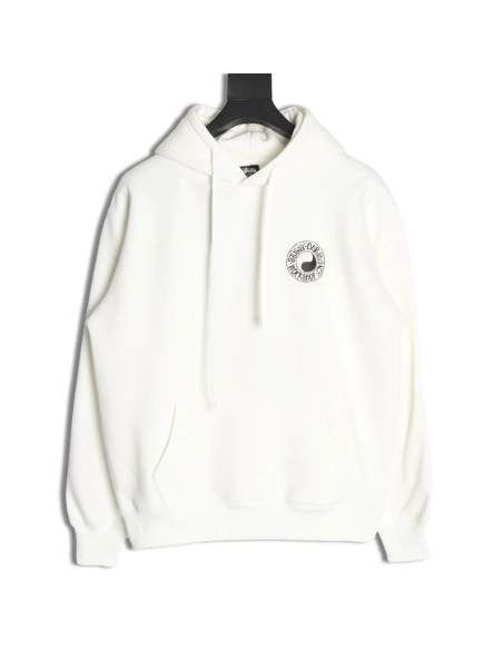 Stussy Tai Chi logo printed hooded plus fleece hoodie,Stussy