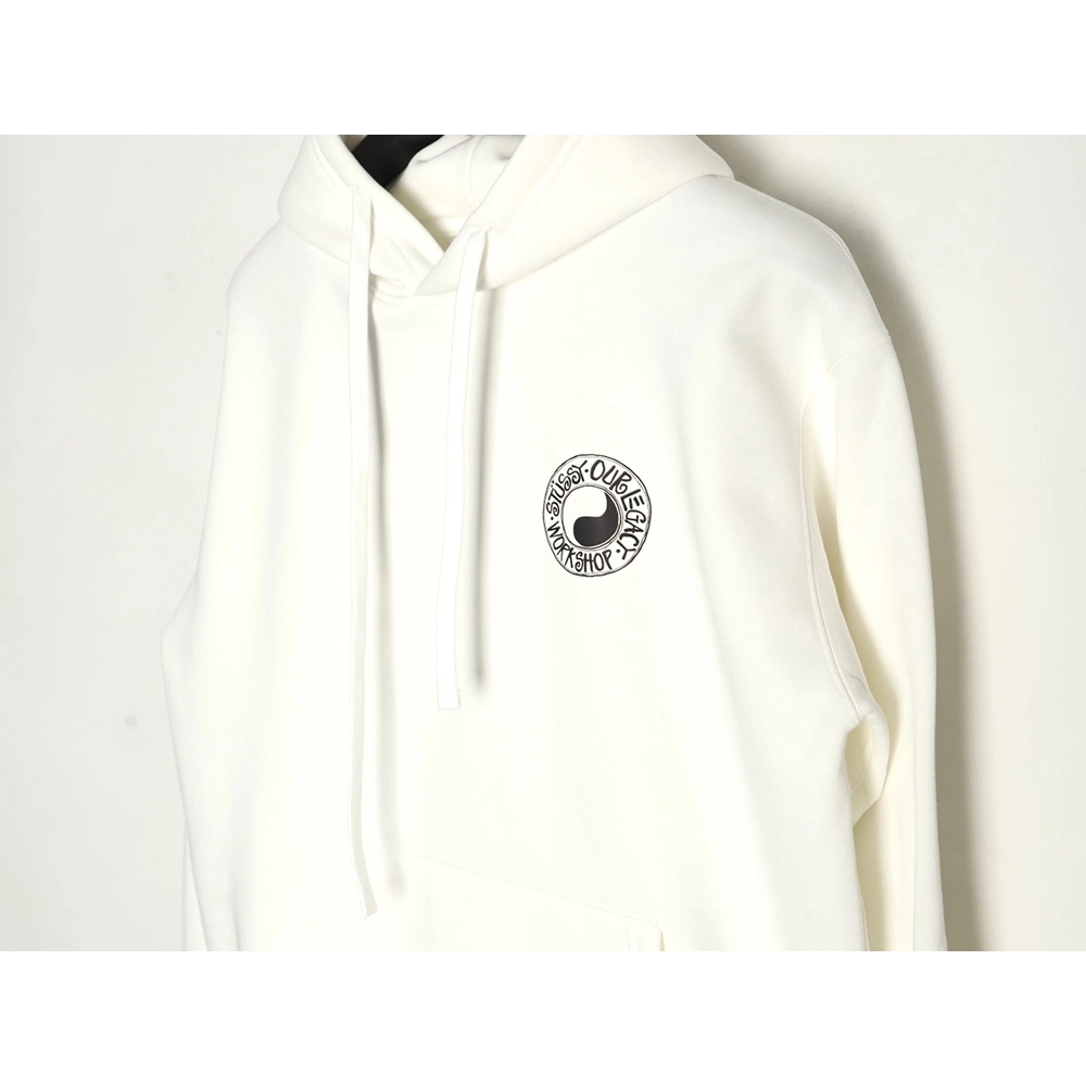Stussy Tai Chi logo printed hooded plus fleece hoodie,Stussy