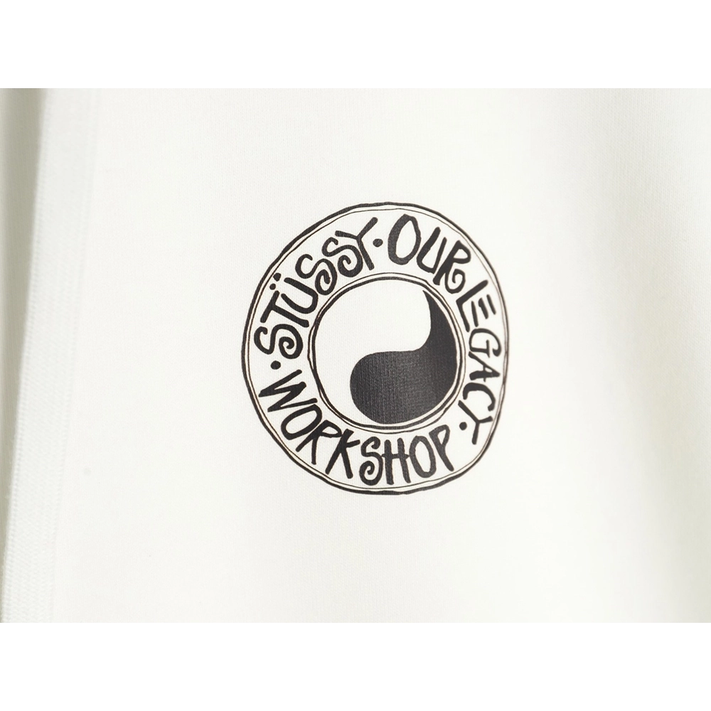 Stussy Tai Chi logo printed hooded plus fleece hoodie,Stussy