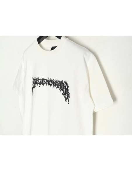 Balenciaga Lettering Embroidered LOGO Short Sleeve T-Shirt,Balenciaga